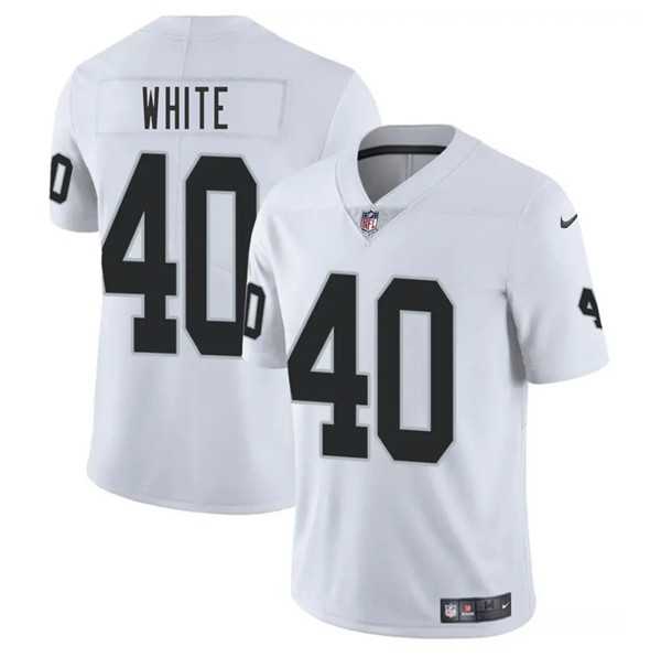 Men & Women & Youth Las Vegas Raiders #40 Devin White White 2025 Vapor Stitched Jersey,We sell and wholesale Men & Women & Youth Las Vegas Raiders #40 Devin White White 2025 Vapor Stitched Jersey on line form chian!